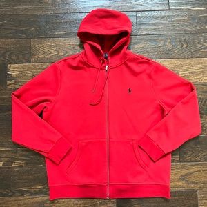 Polo Ralph Lauren Mens double knit full zip hoodie stretch performance XL